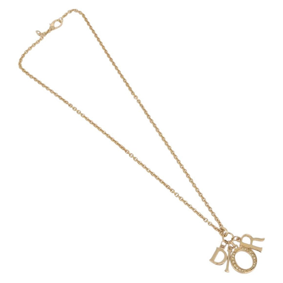 Christian Dior Necklace metal Gold Auth BSZ415