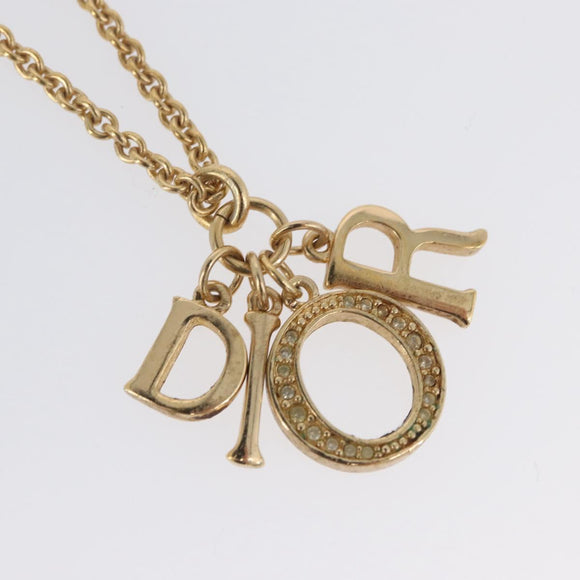 Christian Dior Necklace metal Gold Auth BSZ415