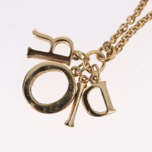 Christian Dior Necklace metal Gold Auth BSZ415