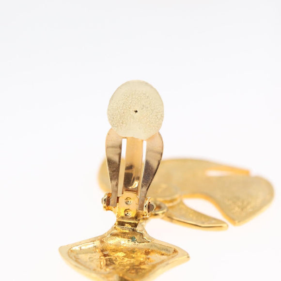 SAINT LAURENT Ohrring Ohrring Metall Gold Auth BSZ416V