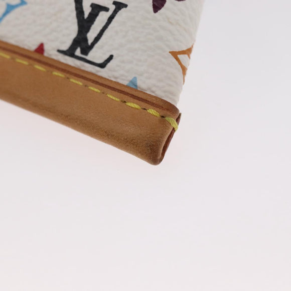 LOUIS VUITTON Monogram Multicolor Berlango Portemonnee Wit M58028 Auth BSZ417V