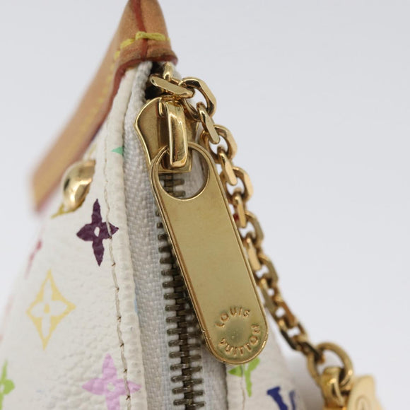 LOUIS VUITTON Monogram Multicolor Berlango Portemonnee Wit M58028 Auth BSZ417V