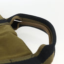 HERMES Fourre Tout Hand Bag Canvas Khaki Silver Auth BSZ425-8