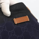 GUCCI GG Canvas Tote Bag Nylon Navy Gold 282439 Auth BSZ426-10
