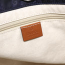 GUCCI GG Canvas Tote Bag Nylon Navy Gold 282439 Auth BSZ426-17