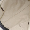 GUCCI GG Canvas Tote Bag Nylon Navy Gold 282439 Auth BSZ426-11