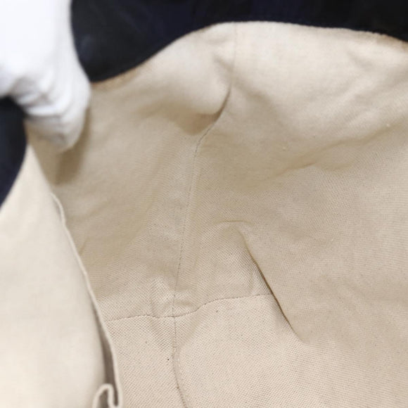 GUCCI GG Canvas Tote Bag Nylon Navy Gold 282439 Auth BSZ426