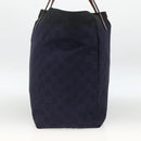 GUCCI GG Canvas Tote Bag Nylon Navy Gold 282439 Auth BSZ426-4