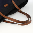 GUCCI GG Canvas Tote Bag Nylon Navy Gold 282439 Auth BSZ426-7