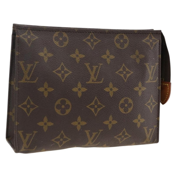 LOUIS VUITTON Monogram Poche Toilette 19 Pouch M47544 LV Auth BSZ430
