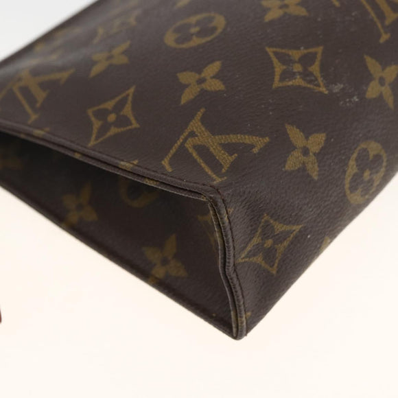 LOUIS VUITTON Monogram Poche Toilette 19 Pouch M47544 LV Auth BSZ430