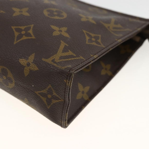 LOUIS VUITTON Monogram Poche Toilette 19 Pouch M47544 LV Auth BSZ430