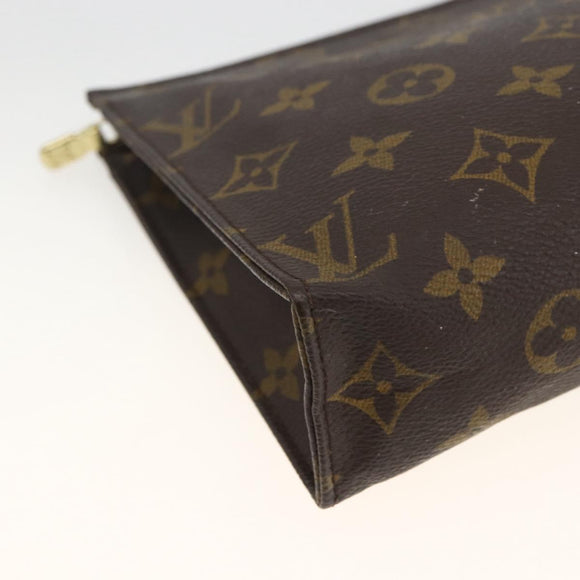 LOUIS VUITTON Monogram Poche Toilette 19 Pouch M47544 LV Auth BSZ430