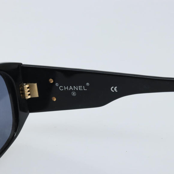 CHANEL Sunglasses plastic Black CC Auth BSZ432