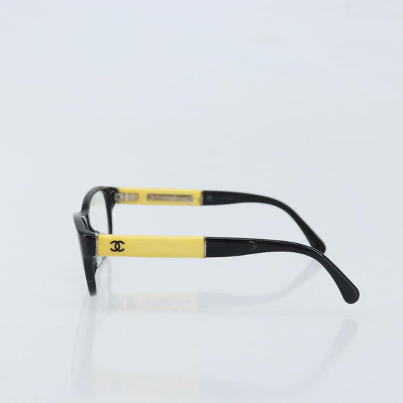 CHANEL Glasses plastic Black CC Auth BSZ433