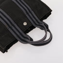 HERMES Tote Bag Canvas 4 Set Gray Black Brown Auth BSZ435-23