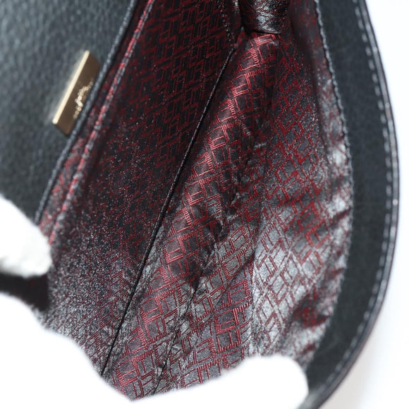 Ferragamo Cartier Gucci Dunhill Tasche PVC Leder 4er Set Schwarz Rot Auth BSZ436