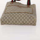 GUCCI GG Plus Supreme Web Sherry Line Tote Bag PVC 3 Set Beige Red Auth BSZ437-15