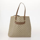 GUCCI GG Plus Supreme Web Sherry Line Tote Bag PVC 3 Set Beige Red Auth BSZ437-3