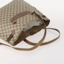 GUCCI GG Plus Supreme Web Sherry Line Tote Bag PVC 3 Set Beige Red Auth BSZ437-5
