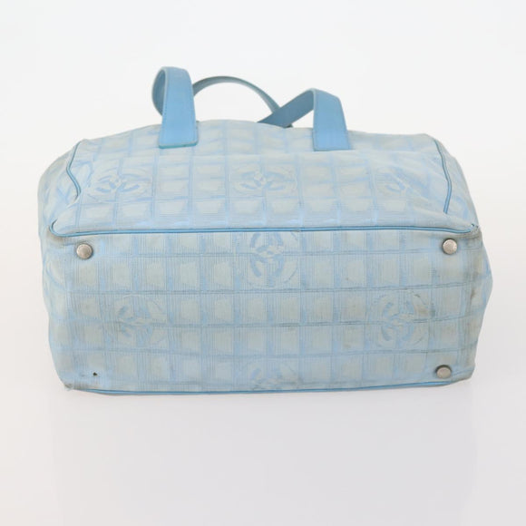 CHANEL New Travel line Tote Bag Nylon 4 Set Black Gray Light blue CC Auth BSZ442