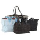 CHANEL New Travel line Tote Bag Nylon 4 Set Black Gray Light blue CC Auth BSZ442-1