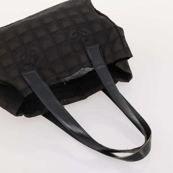 CHANEL New Travel line Tote Bag Nylon 4 Set Black Gray Light blue CC Auth BSZ442