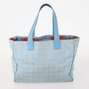 CHANEL New Travel line Tote Bag Nylon 4 Set Black Gray Light blue CC Auth BSZ442-9