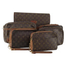 LOUIS VUITTON Monogram Clutch Bag 6 Set LV Auth BSZ444-1