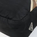 PRADA Hand Bag Nylon Black Silver Auth BSZ447-15