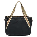 PRADA Hand Bag Nylon Black Silver Auth BSZ447-13