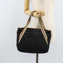PRADA Hand Bag Nylon Black Silver Auth BSZ447-25
