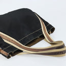 PRADA Hand Bag Nylon Black Silver Auth BSZ447-6