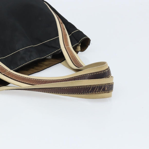 PRADA Hand Bag Nylon Black Silver Auth BSZ447