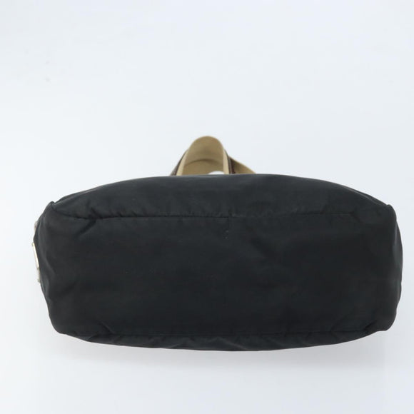 PRADA Hand Bag Nylon Black Silver Auth BSZ447