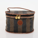 Fendi Chloe Pecan Canvas Hand Bag Leather 4 Set Black Brown Auth BSZ448-14