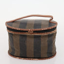 Fendi Chloe Pecan Canvas Hand Bag Leather 4 Set Black Brown Auth BSZ448-15