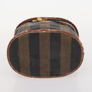 Fendi Chloe Pecan Canvas Hand Bag Leather 4 Set Black Brown Auth BSZ448-18