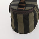 Fendi Chloe Pecan Canvas Hand Bag Leather 4 Set Black Brown Auth BSZ448-22