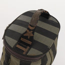 Fendi Chloe Pecan Canvas Hand Bag Leather 4 Set Black Brown Auth BSZ448-23