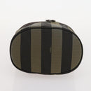 Fendi Chloe Pecan Canvas Hand Bag Leather 4 Set Black Brown Auth BSZ448-24