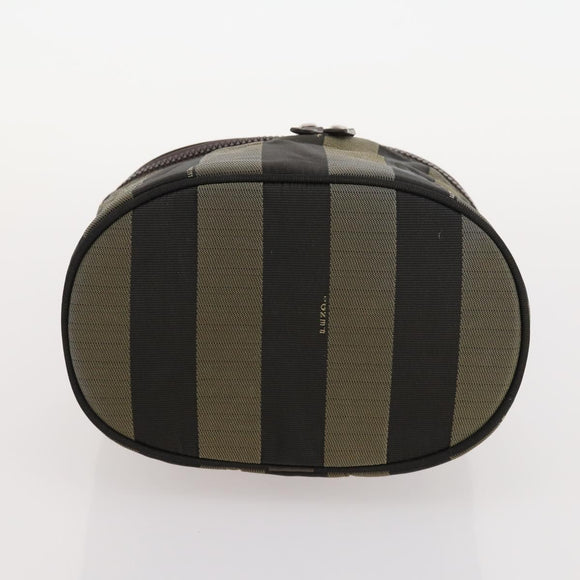 Fendi Chloe Pecan Canvas Hand Bag Leather 4 Set Black Brown Auth BSZ448