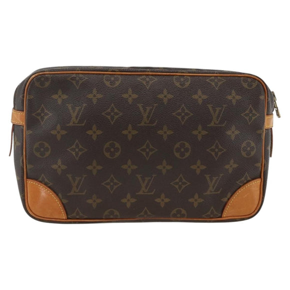 LOUIS VUITTON Monogram Compiegne 28 Clutch Bag M51845 LV Auth BSZ477