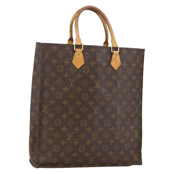 LOUIS VUITTON Monogram Sac Plat Handtasche M51140 LV Auth BSZ481