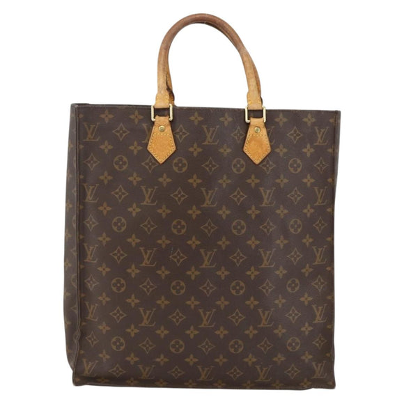 LOUIS VUITTON Monogram Sac Plat Handtasche M51140 LV Auth BSZ481