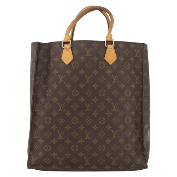 LOUIS VUITTON Monogram Sac Plat Handtasche M51140 LV Auth BSZ481