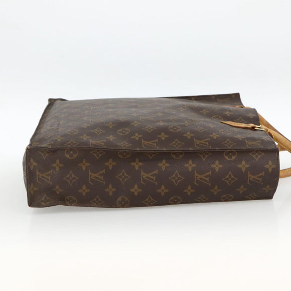 LOUIS VUITTON Monogram Sac Plat Handtasche M51140 LV Auth BSZ481