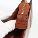 LOUIS VUITTON Epi Trousse Crete Pouch Brown M48403 LV Auth BSZ488-8