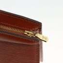 LOUIS VUITTON Epi Trousse Crete Pouch Brown M48403 LV Auth BSZ488-9