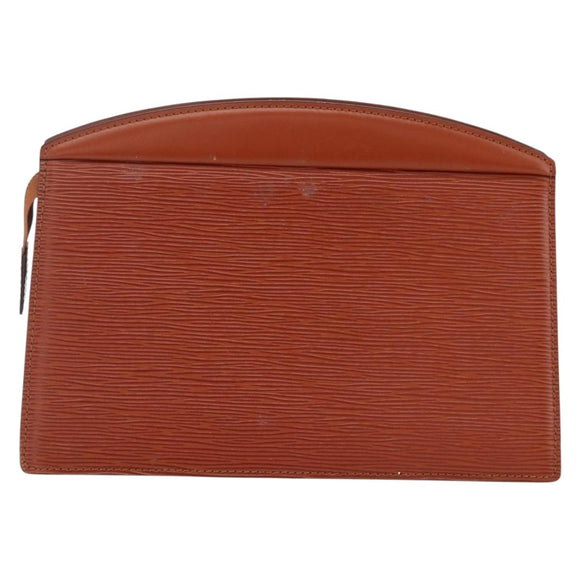 LOUIS VUITTON Epi Trousse Crete Pouch Brown M48403 LV Auth BSZ488